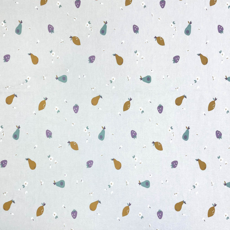 Printed Cotton TIFRUIT Light Linen / Muted Multicolored